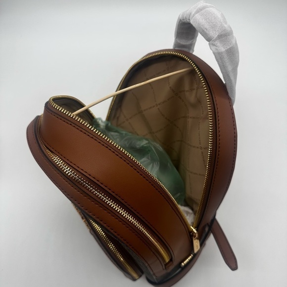 Michael Kors Medium Jaycee Zip Packet Backpack Brown - Picture 13 of 14